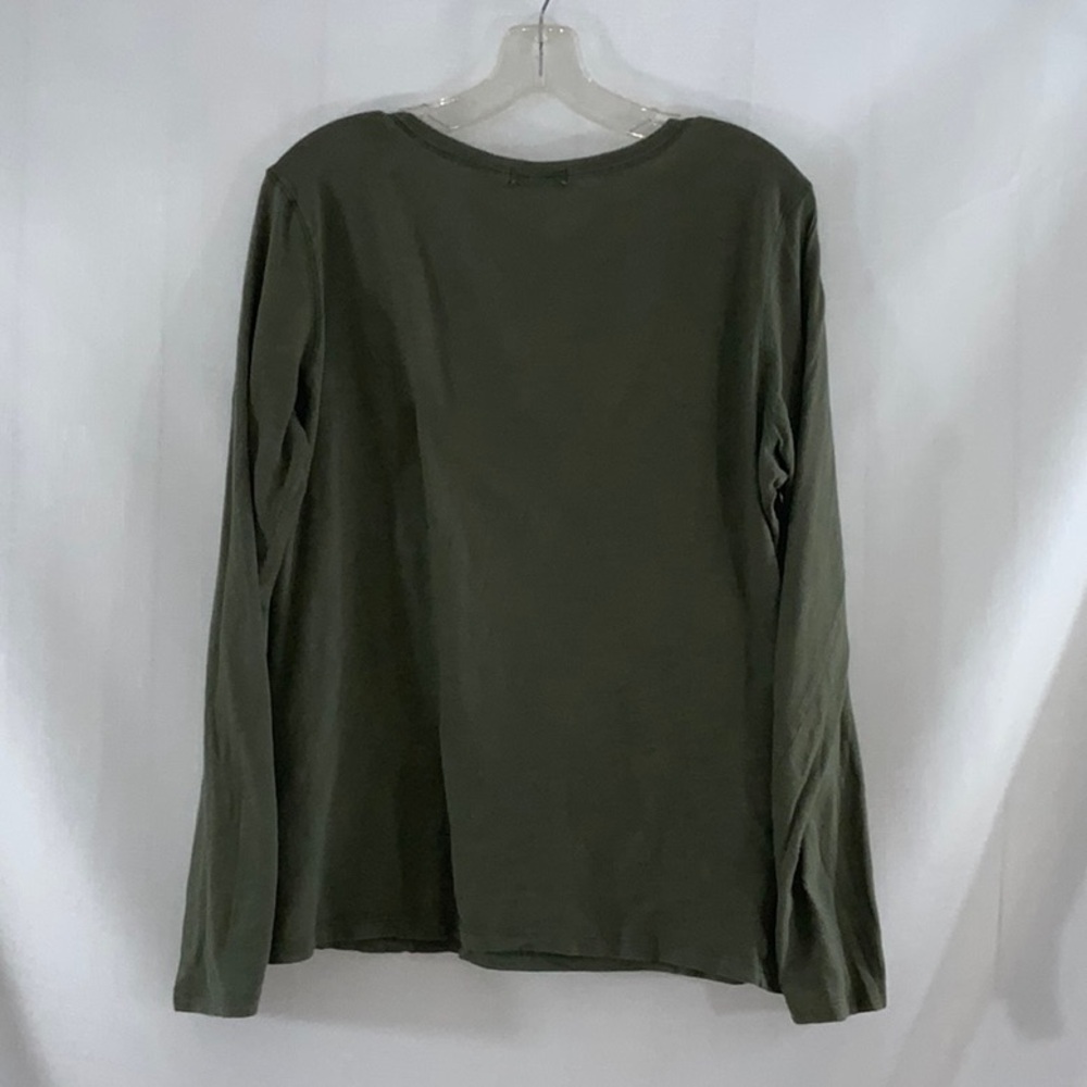 227 10/$50ππ»ββοΈ Lucky Brand Love and Peace Green Long Sleeve Shirt - Picture 8 of 13